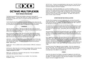 Octave Multiplexer XO Manual