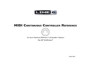 MIDI Continuous Controller Reference   English ( Rev F ) 