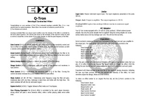 Q-Tron XO Manual