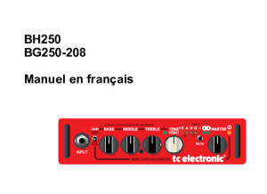 tc electronic bh250 bg250 208 manual french 