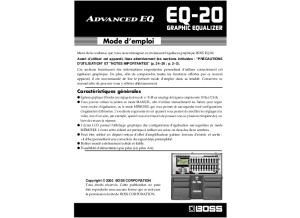 EQ-20 Mode d'emploi