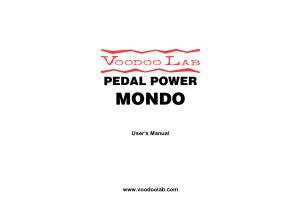 Voodoo Lab Pedal Power Mondo Manual 