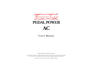 Voodoo Lab Pedal Power AC Manual