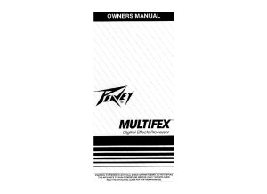 Peavey Multifex Manual