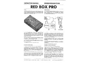 Hughes & Kettner Red Box Pro Manual