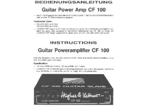 Hughes & Kettner CF100 Manual