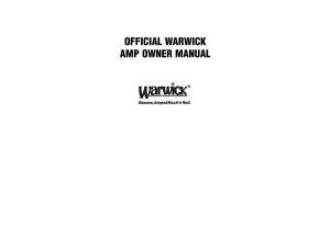 Warwick Pro FET III Manual