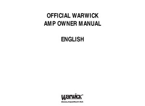 Warwick Pro FET IV Manual