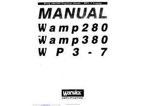 Warwick Wamp 280 Manual