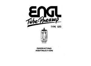 ENGL E520 Tube Preamp Manual