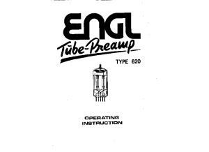 ENGL E620 Tube Preamp Manual