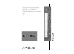 WALDORF Midibay MB-15 Manual 