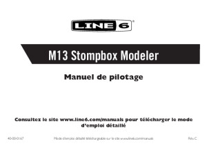 Line 6 M13 Mode d'emploi