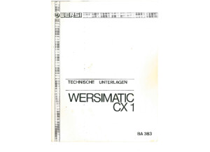 Helios WersimaticCX1 TechnischeUnterlagen 