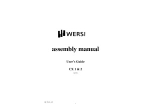 assembly manual User’s Guide CX 1 & 2