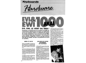 Test du Akai EWI 1000 par le magazine Keyboards