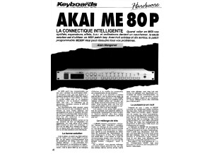 Test du Akai ME80P par le magazine Keyboards