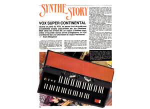 Synthé Story du Vox Super Continental par le mag Keyboards