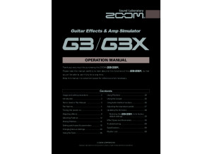 Zoom G3 & G3X - Manual