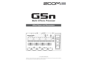 Zoom G5n - Effects List 