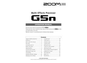 Zoom G5n - Manual 