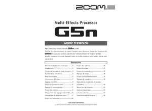 Zoom G5n - Mode d'emploi 