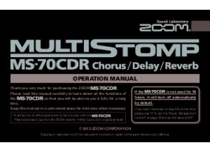 Zoom MS 70CDR - Manual