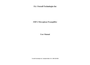 FORSSELL SMP 2 Manual 