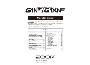G1N & G1NX Manual