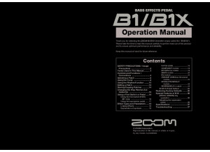 B1 & B1X Manual