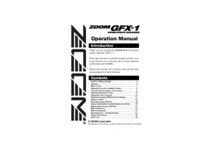 GFX-1 Manual