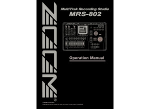 MRS-802 Manual