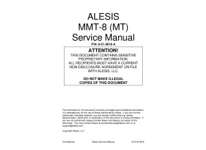 Alesis MMT8 Service Manual 