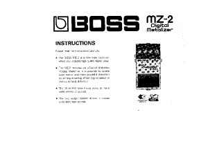 MZ-2 Manual