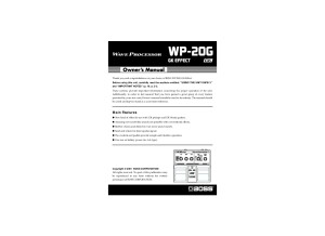 WP-20G Manual