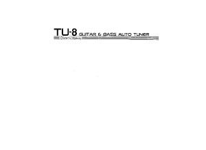 TU-8 Manual