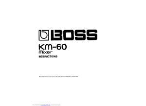 KM-60 Manual