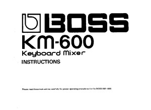 KM-600 Manual