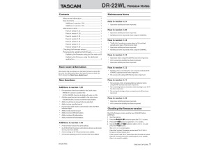 Tascam DR 22 Firmware Update Process 