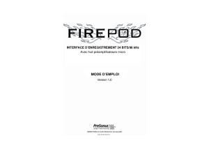 FirePod Manual French 