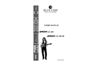 AXON AX100 Manual GB Blue Chip Version 1.0 09 97 
