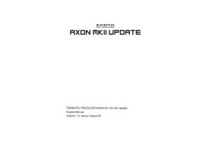 AXON MKII Update Manual GB 1.0 