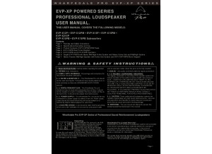 EVP XP Series  Manual 