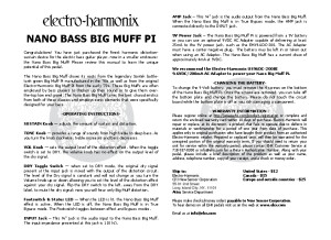Nano Bass Big Muff Pi Manual 