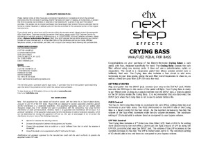 Crying Bass Manual 