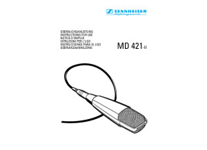 Sennheiser MD421 II Manual 