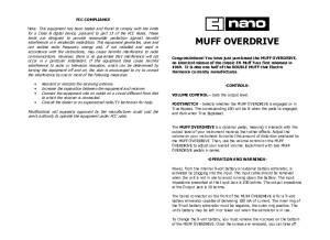 Muff Overdrive Manual