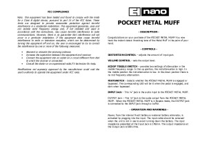 Pocket Metal Muff Manual