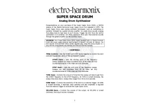 Super Space Drum Manual