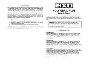 Holy Grail Plus Manual